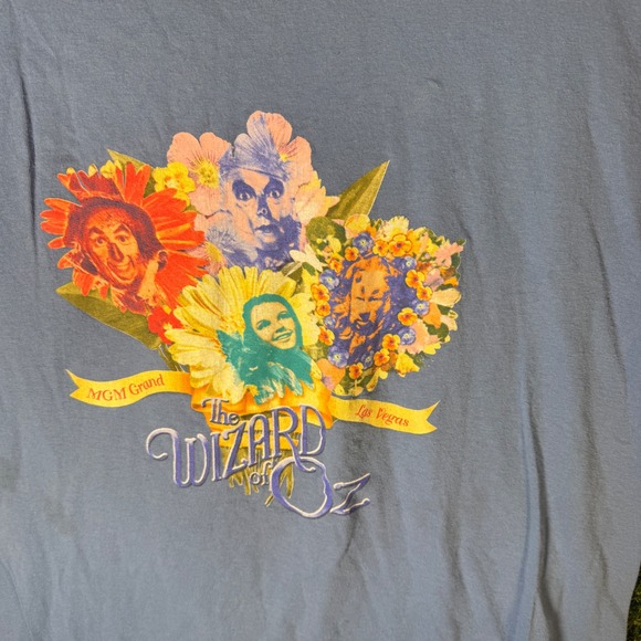 Vintage 1993 Wizard of Oz T-Shirt XXL Blue MGM Grand Las Vegas 90s Movie Tee USA - Picture 2 of 10